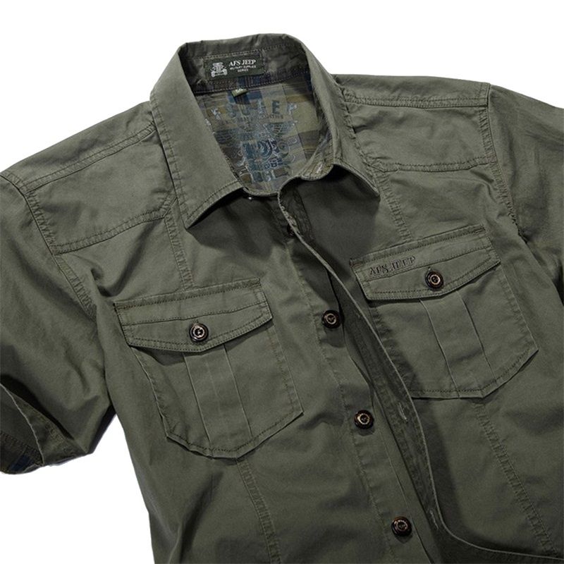 camisas tipo militar para hombre