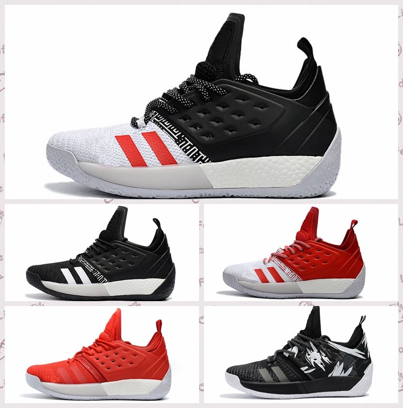 Newest High Quality James Harden Vol 2 Basketball Shoes Black White Red