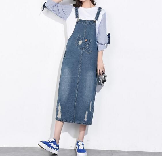 empire plus size denim dress