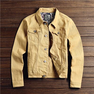 khaki mens denim jacket