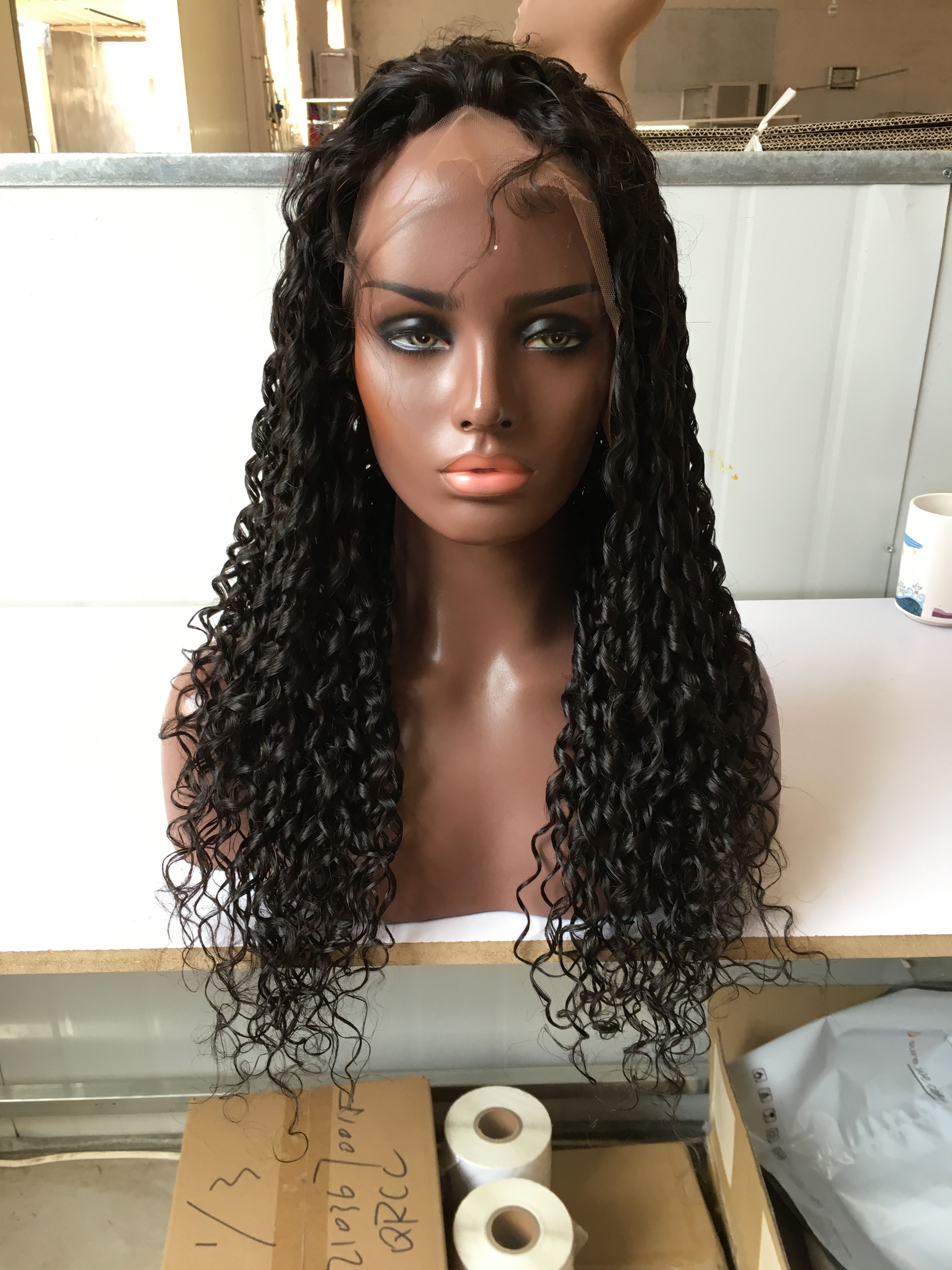 Peruvian Human Hair Loose Curly Human Hair Wig Unprocess Hair