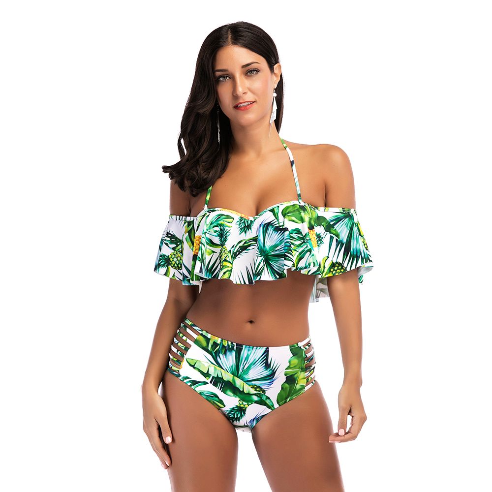 ruffle two piece swimsuit