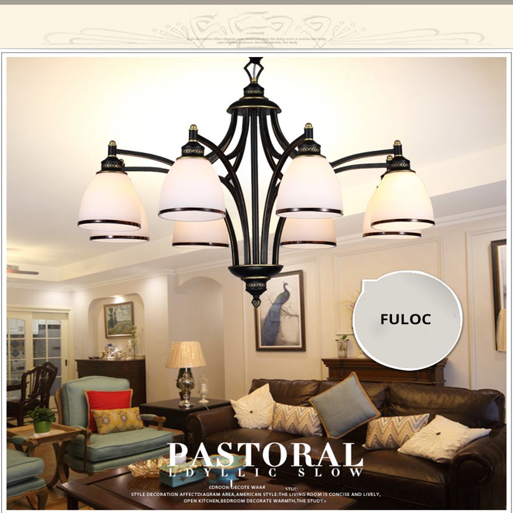 Grosshandel Vintage Land Led Eisen Kronleuchter Kreative American