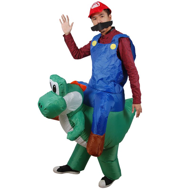 habilitar Exactitud comodidad Disfraces inflable Traje Super Mario Bros Luis hermanos fontanero hombre de mediana mujeres divertidas Mario Riding habilitar Exactitud comodidad Disfraces inflable Traje Super Mario Bros Luis hermanos fontanero hombre de mediana mujeres divertidas Mario Riding