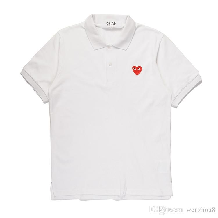 white cdg polo