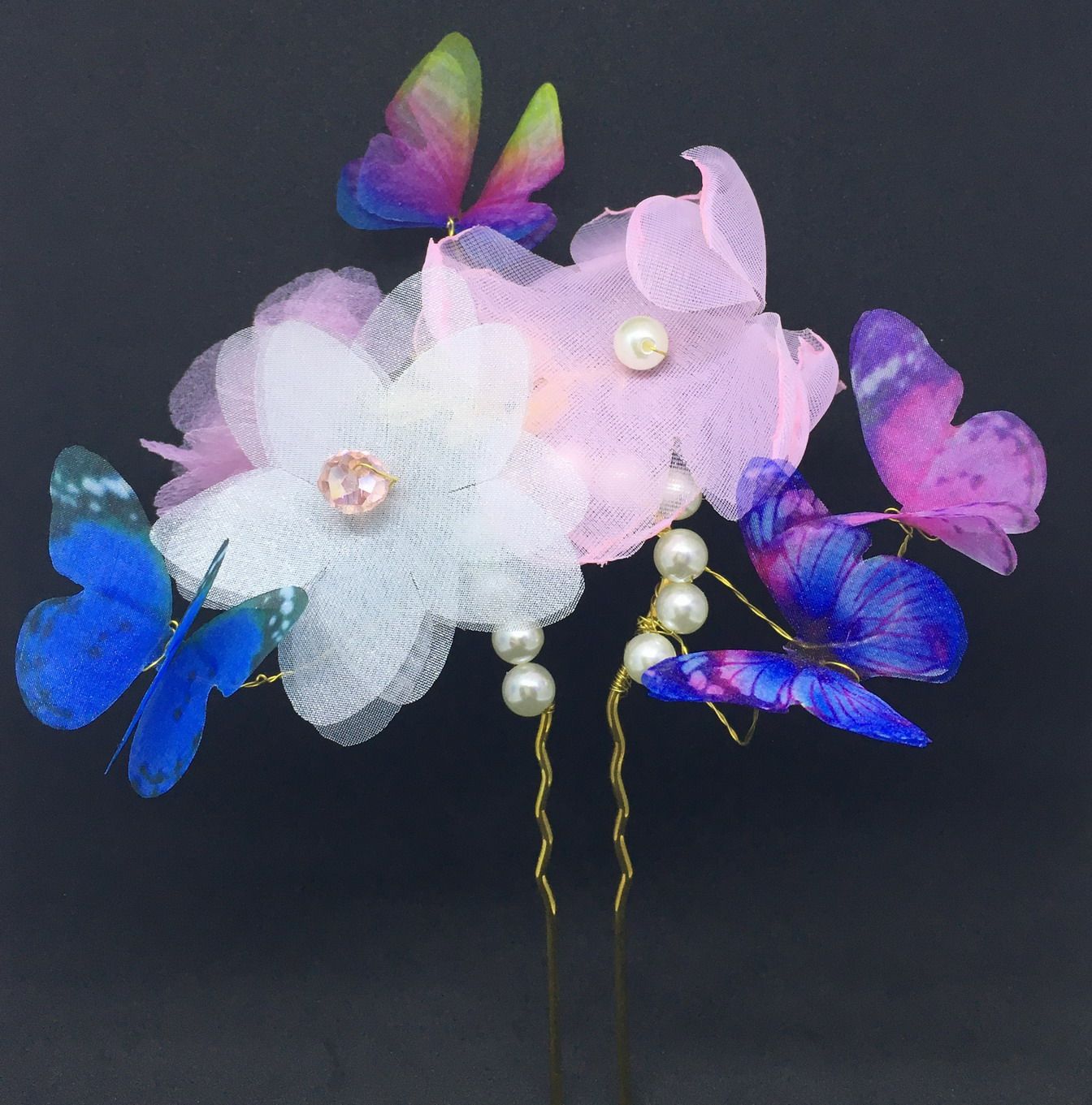 lilac wedding hair accessories