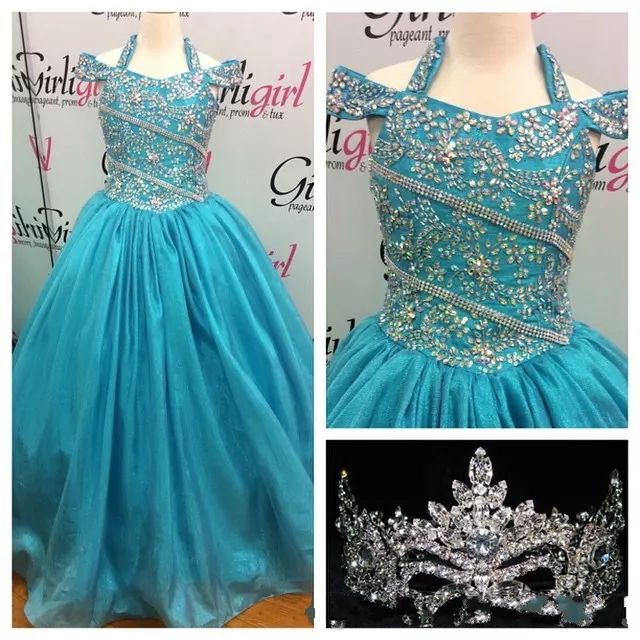 Vestidos bonitos para niñas Vestidos de turquesa con cuello halter y cristales Detalles Foto real Vestidos Vestidos bonitos para niñas Vestidos de turquesa con cuello halter y cristales Detalles Foto real Vestidos