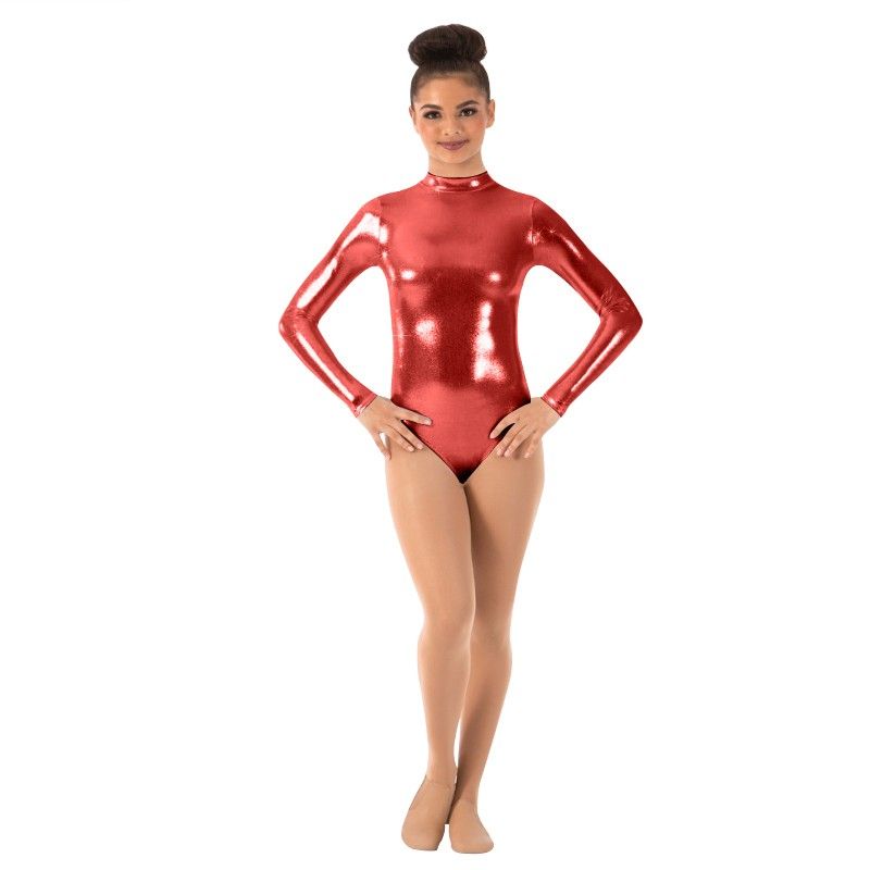 Body da donna lucido metallizzato Abito da ballo per danza classica Body da donna Body Body aderente in lycra Body per ragazze Wetlook Body