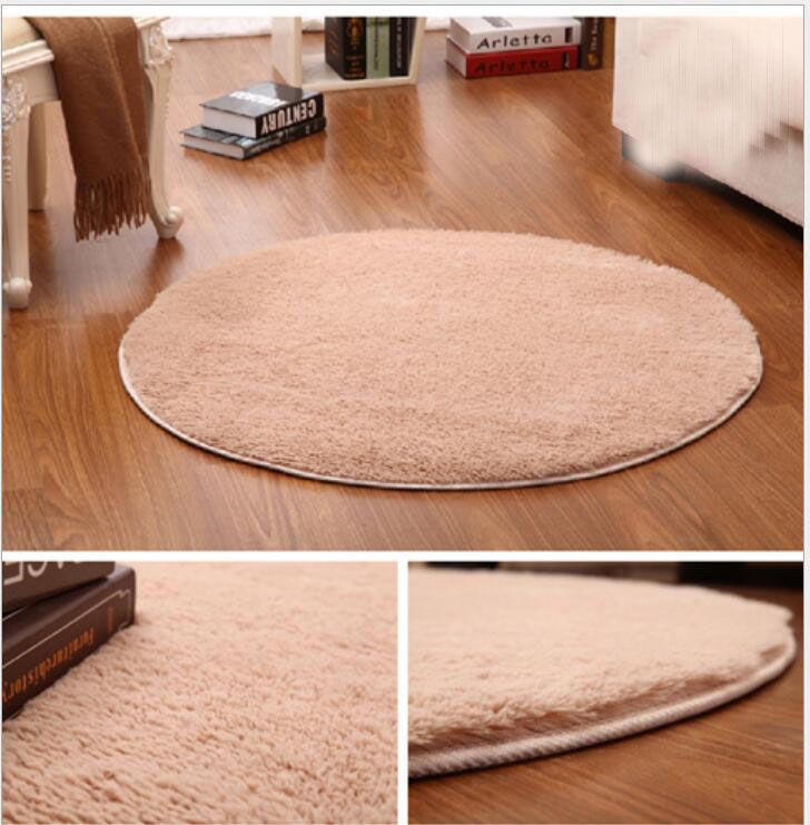 Bedroom Flutty Round Rugs Anti Skid Shaggy Living Car Area Rug