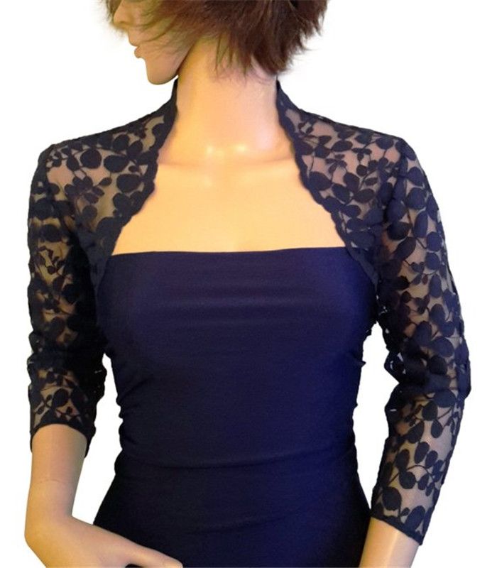 navy bolero shrug