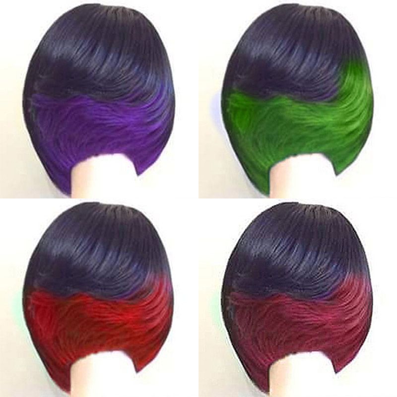 red purple wig