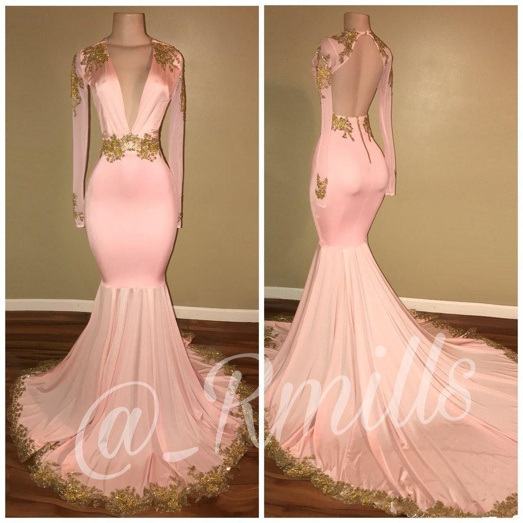 pink and white prom dresses