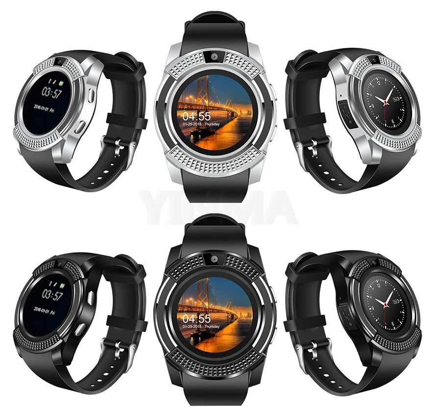 V8 Bluetooth Smartwatch For iOS Android Notification Sync Multi-functional Smart Watch Support SIM TF Card V8 Bluetooth Smartwatch For iOS Android Notification Sync Multi-functional Smart Watch Support SIM TF Card