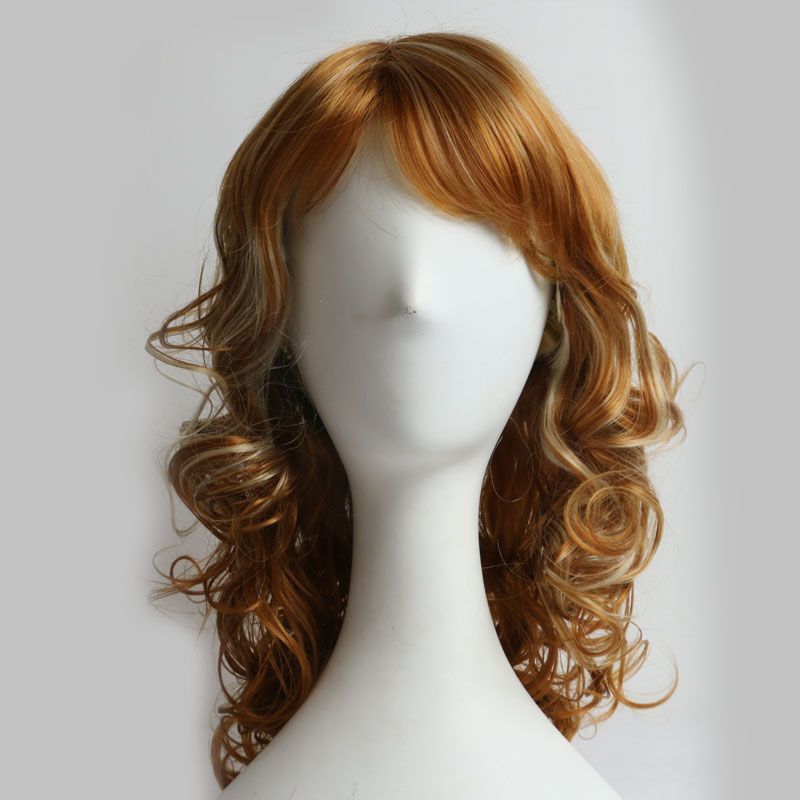 Long Synthetic Hair Wigs For Black White Women Ladies Wavy