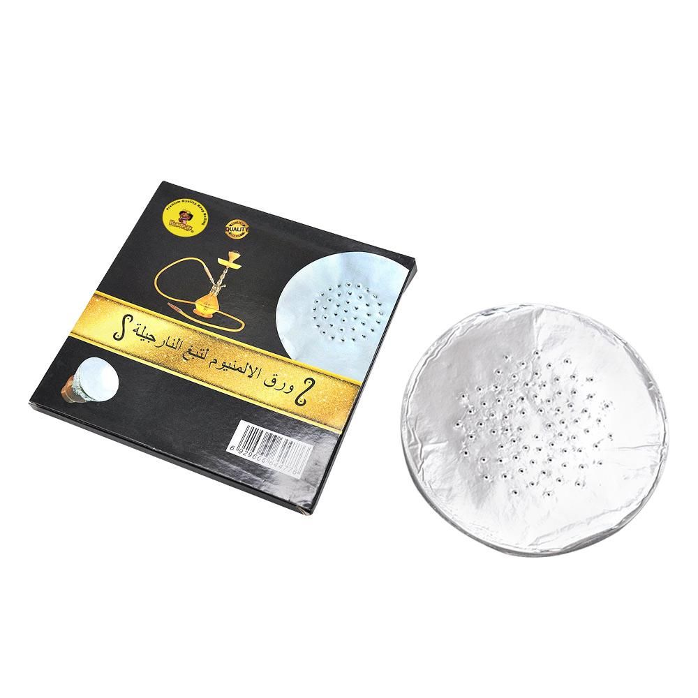 2021 1 Box Round Aluminum Hookah Foil Paper Diameter 140MM / Thickness 0.03MM With Holes Hookah