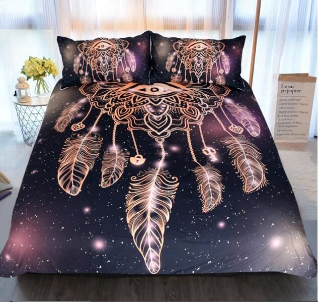 New Design 3d Bedding Set Dream Catching Eye Printed