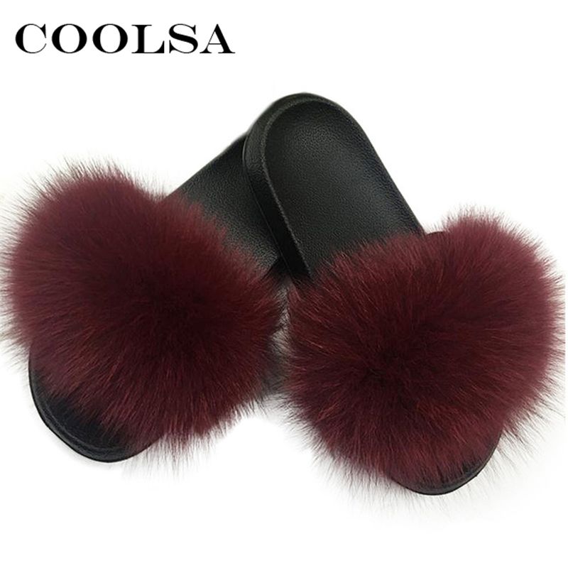 fluffy fur slippers