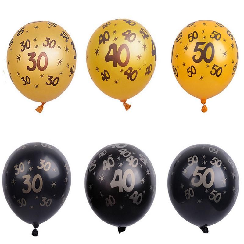 Acheter 12 Pouces Imprimer Nombre 30 40 50 Ballons En Latex Pour La Decoration De Fete Danniversaire De Mariage Anniversaire Scene Layout Decor Fournitures De 2 04 Du Yaodaxidafa Fr Dhgate Com