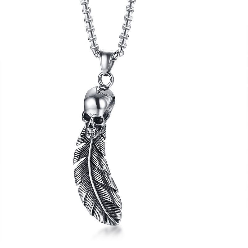 Love Hot Titanium Womens Men's Pendant Feather Wings Necklace Stainless Steel Love Hot Titanium Womens Men's Pendant Feather Wings Necklace Stainless Steel