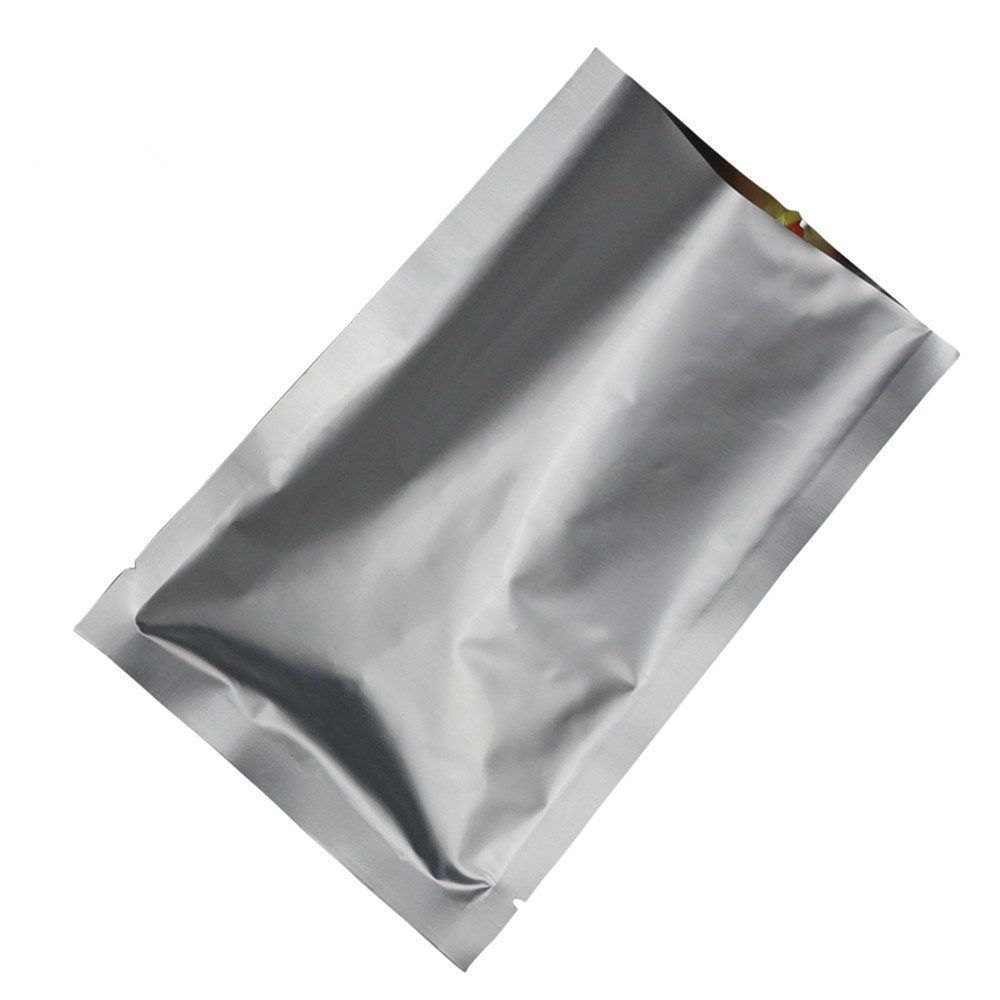 Pure Aluminum Silver Bag Mylar Foil Zip Lock Bag Resealable Pouch Food Grade