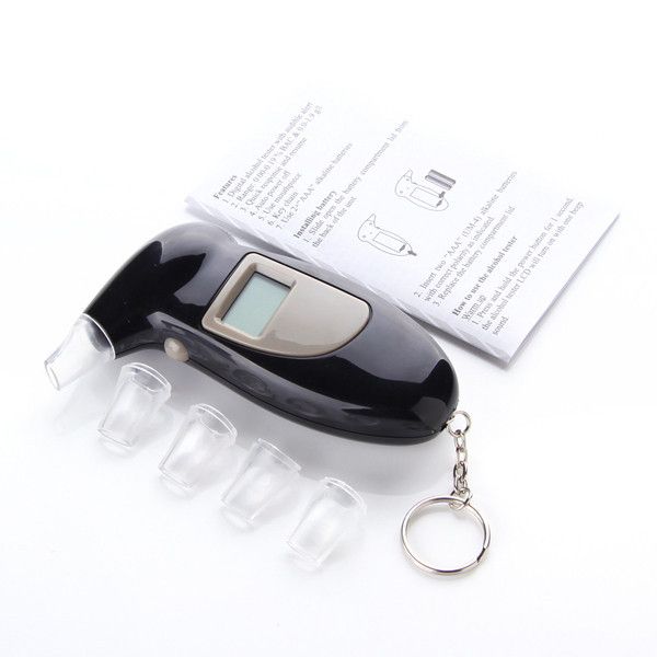 Testeur dalcool Embout buccal de remplacement LCD num/érique R/étro-/éclairage Porte-cl/és Analyseur dhaleine