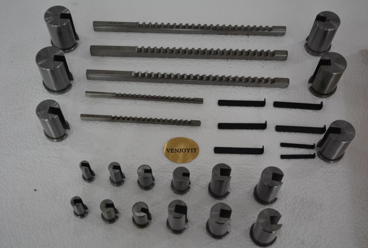Keyway Broach Set 30pcs HSS Inch Size 5 Broaches with 18 Bushings and 7pcs shims