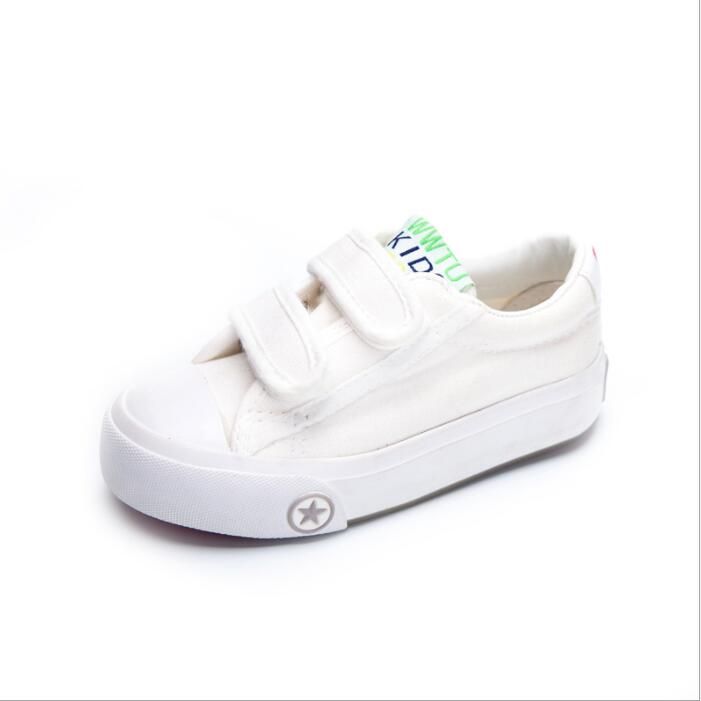 white cloth sneakers