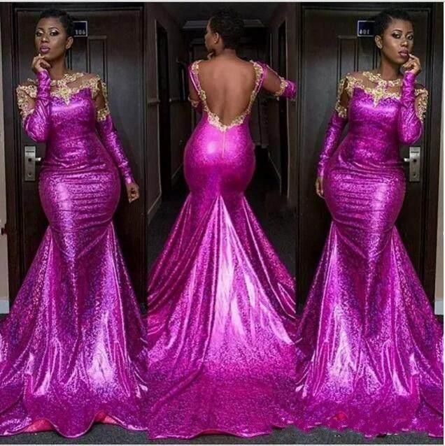 purple and gold prom dresses