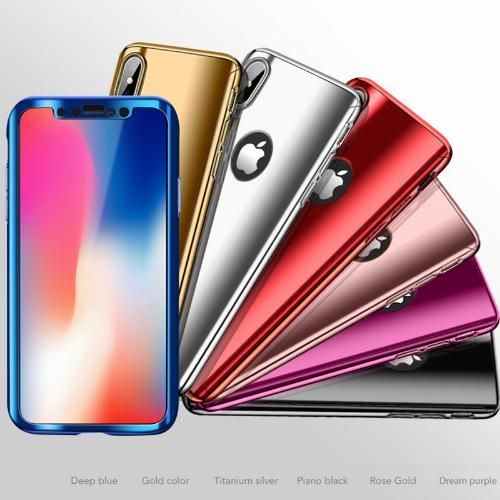 360 Estuche De Espejo De Galjanoplastia Para Iphone X Xs Xr Max 8 7 6 6