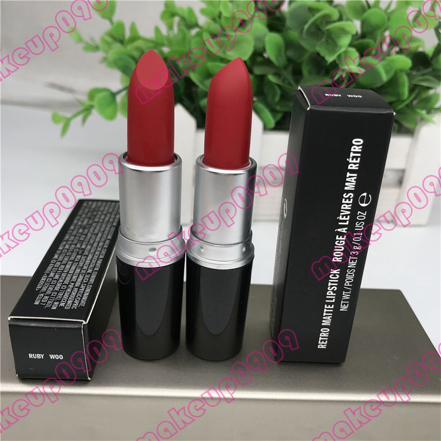Ruby Woo Retro Matte Lipstick For Lips Waterproof Long Lasting Ruby Woo Rouge à Lèvres Luster Classic Lipsticks 3g Top Quality 100 Real Pho Lipstick