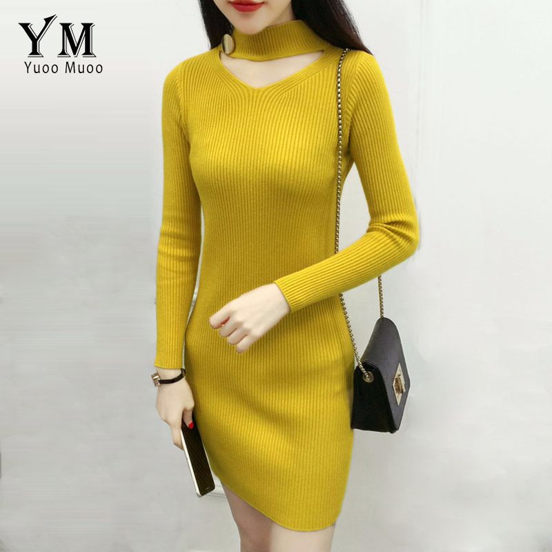 jumper dress yellow