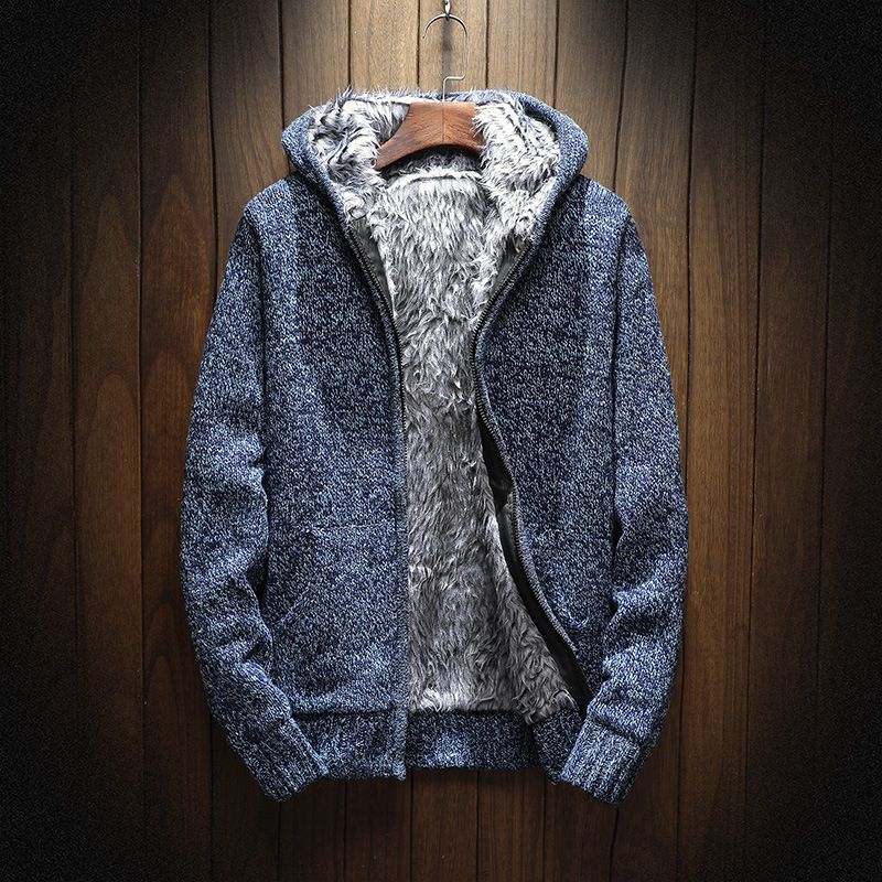 men's warm cashmere wool zipper sweaters