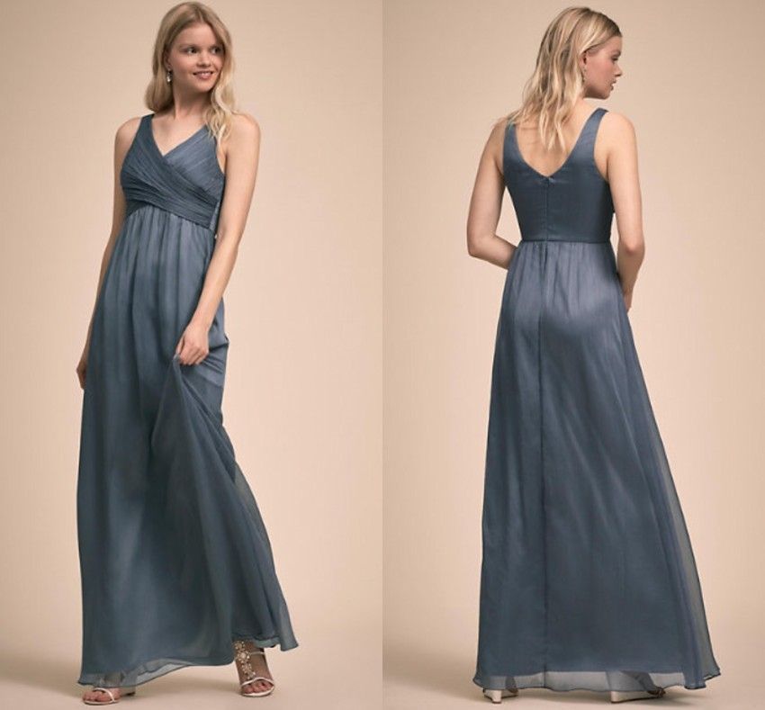 dusty gray bridesmaid dresses