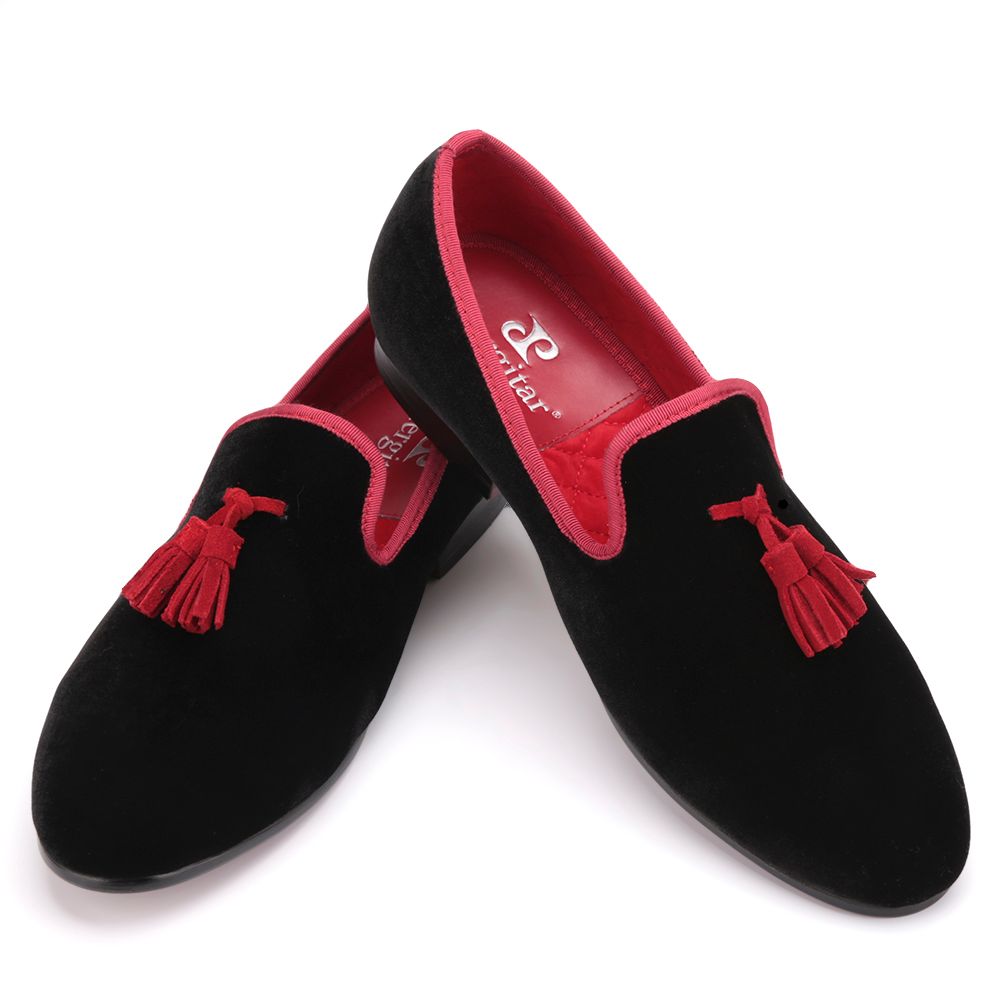 Acheter Gland En Cuir Rouge Et Noir Chaussures Homme Chaussures De