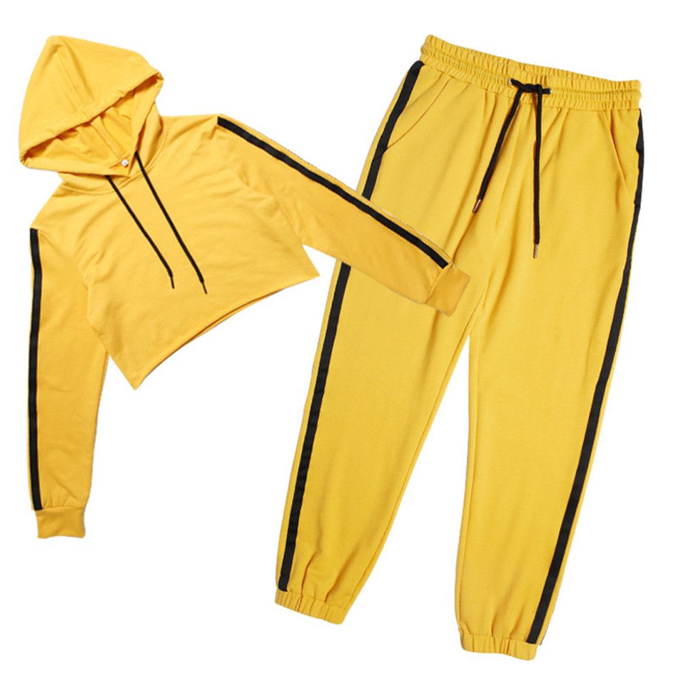 Compra Juego Del Deporte De Las Mujeres Del Invierno Chándal Amarillo Mujer  Sportwear Ejecución De Chándal Ropa De Gimnasia Aptitud De Los Deportes  Mujer De Algodón Trajes NB 060 Barato | Entrega