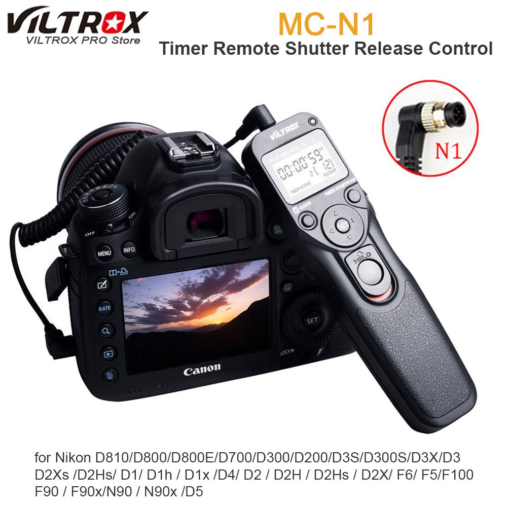 Control Remoto Temporizador interruptor del obturador para Cámara Nikon D700 D800 D810 D300 D3X D2
