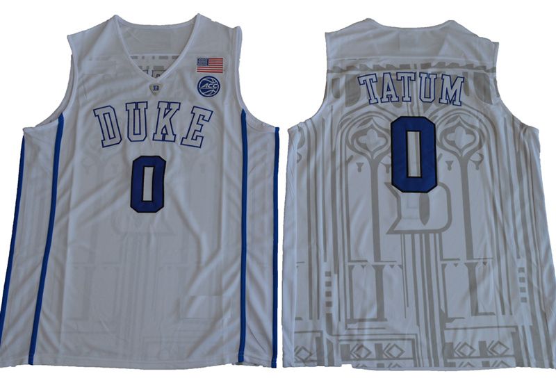 Jayson Tatum 0 Duke Blue Devils Basketball Men Jersey - Navy - Bluefink