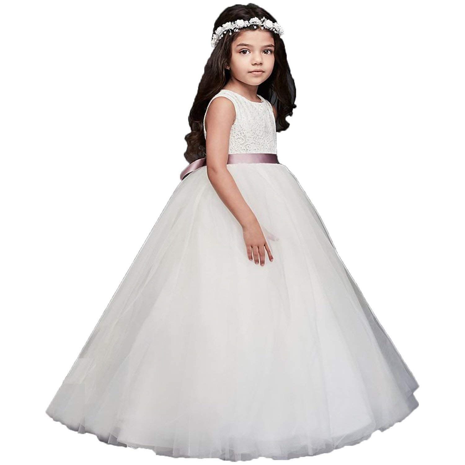 heart cut out flower girl dress