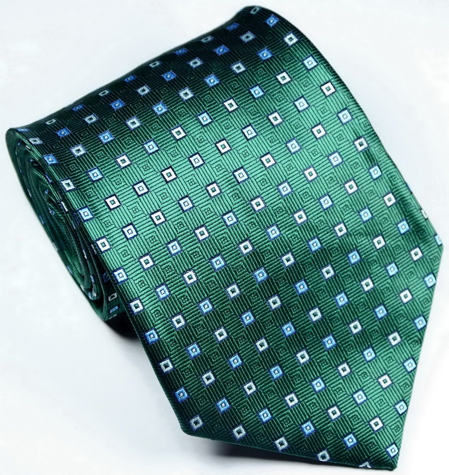 Hot Classic Solid Checks Turquoise JACQUARD WOVEN 100/% Silk Men/'s Tie Necktie