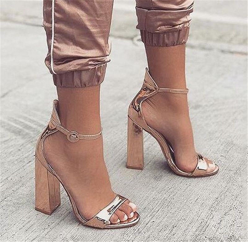 rose gold dress sandals