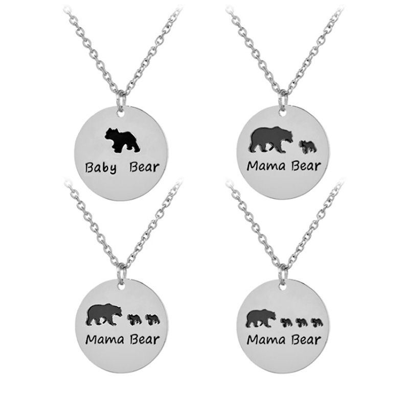 mama and baby bear necklace
