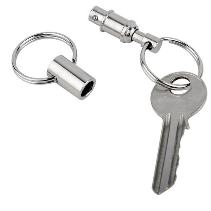 2pieces Abnehmbarer Auszieh-Schnellverschluss-Schlüsselanhänger 