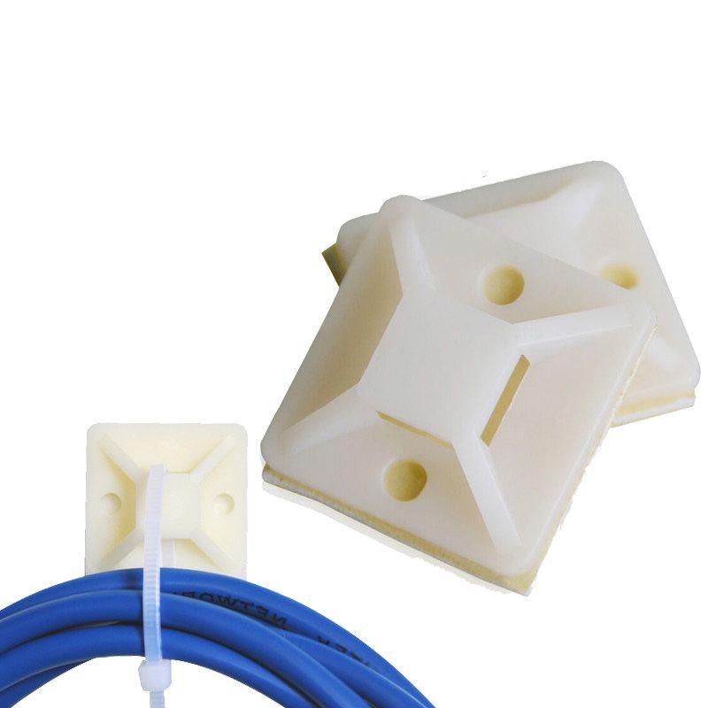 100Pcs Cable Self-adhesive Wire Clips Ties Perfect Cable Wall Holder Mount