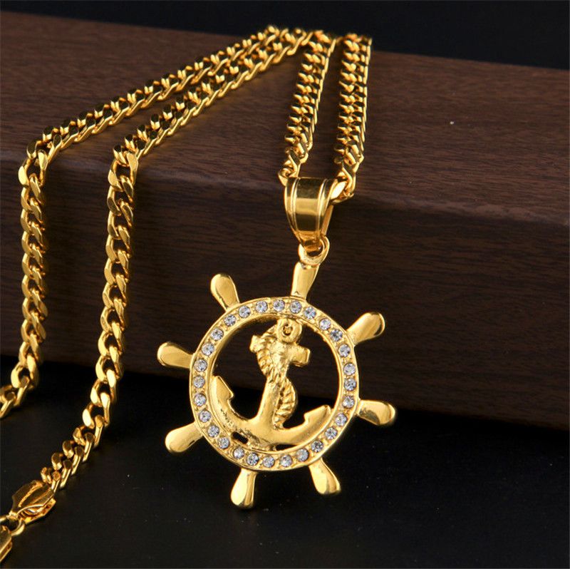 Anchor Pendant Necklace For Men Europe 