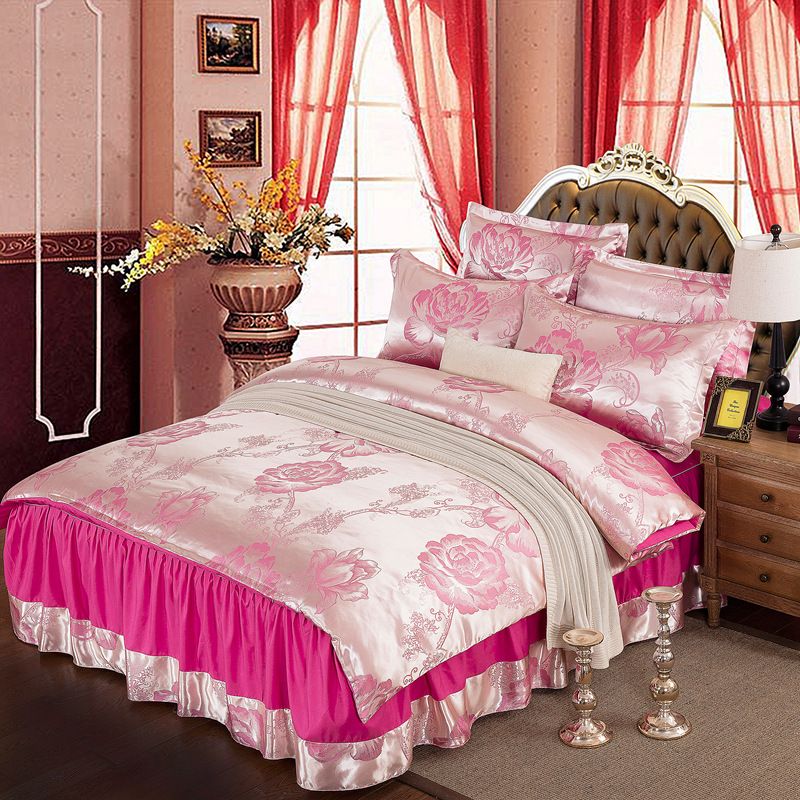 Whole Sale Luxury Bedding Skirt Bed Skirt Pillow Cases Duvet