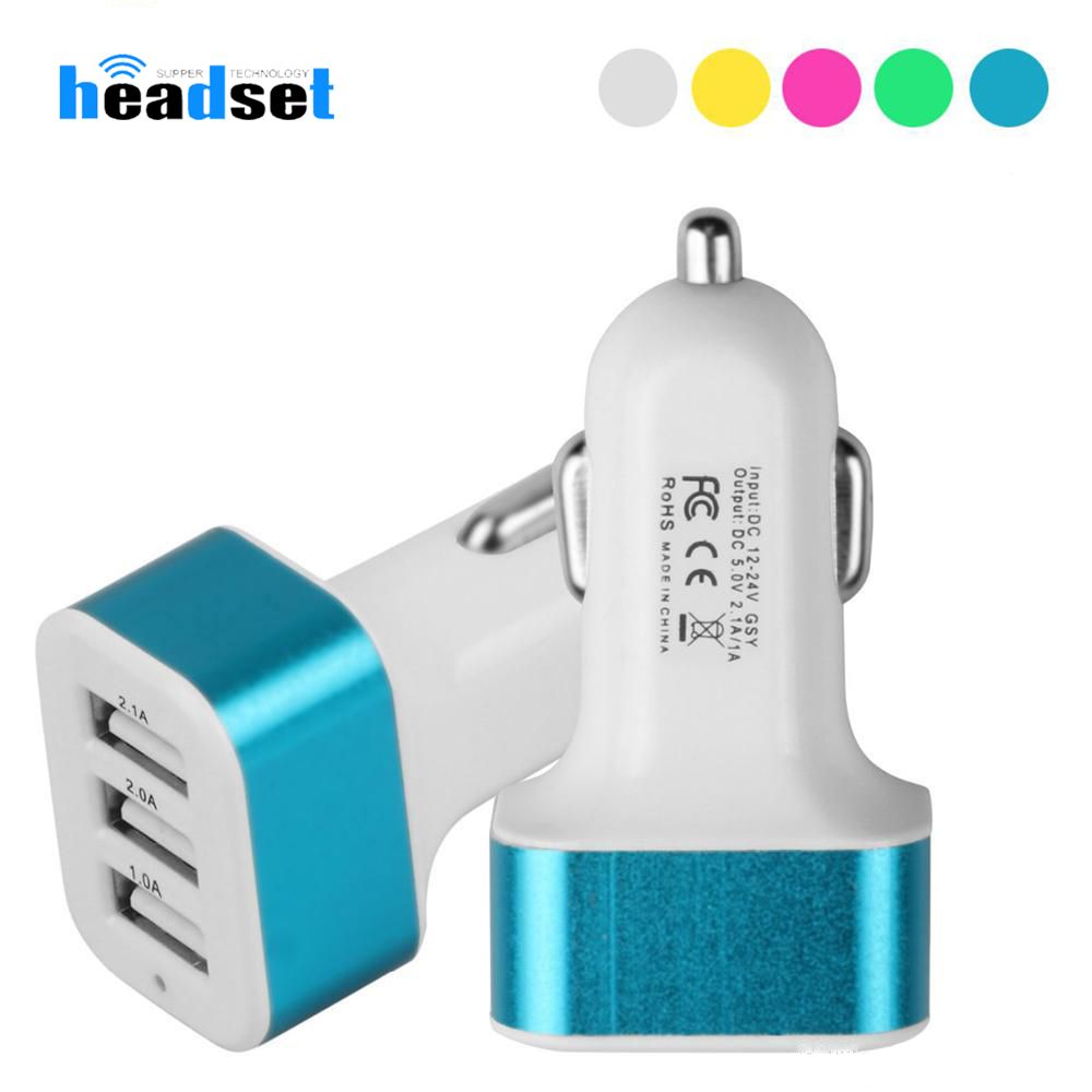 Car Charger Traver Usb Adapter Car Plug Triple 3 USB Port Car Charger