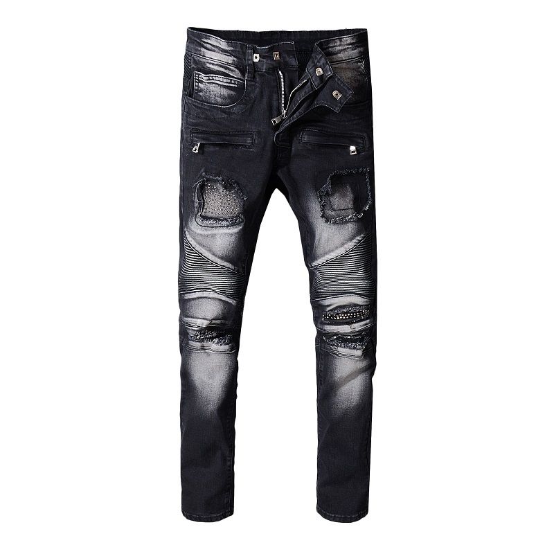 balmain zipper jeans