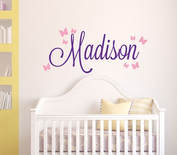 nursery name on wall