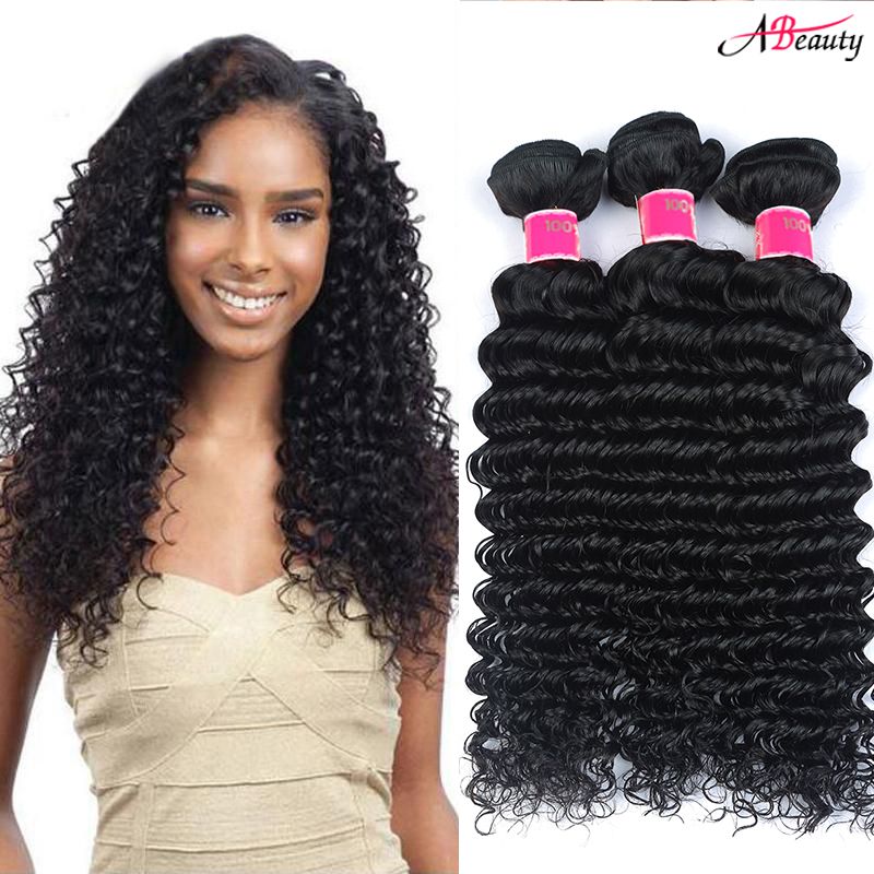 Cheap Indian Human Hair Weave Deep Wave Bundle Deals Indian Deep