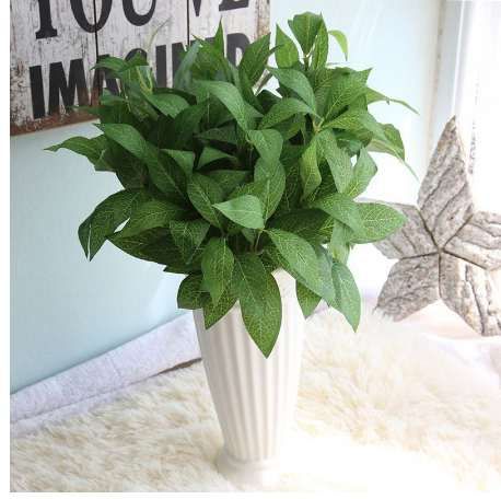 compre 7 cabezas real touch seda hoja de laurel plantas artificiales decorativas fake laurel leaf plants home wall decoracion de la planta a 4 61